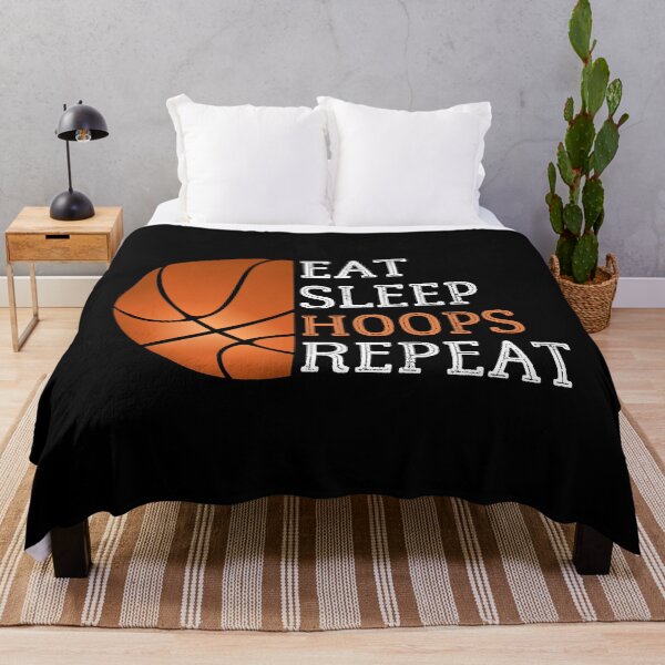 Item preview, Eat Sleep Hoops Repeat, Eat Sleep Basketball Repeat, Basketball player Print designed and sold by Auntieck.