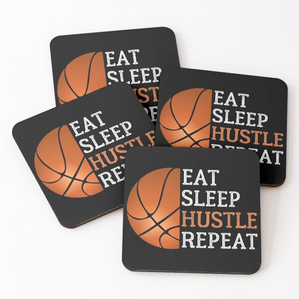 Item preview, Eat Sleep Hustle Repeat, Eat Sleep Basketball Repeat, Basketball player Print designed and sold by Auntieck.