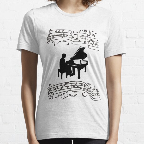Piano Player And Music Notes Essential T-Shirt