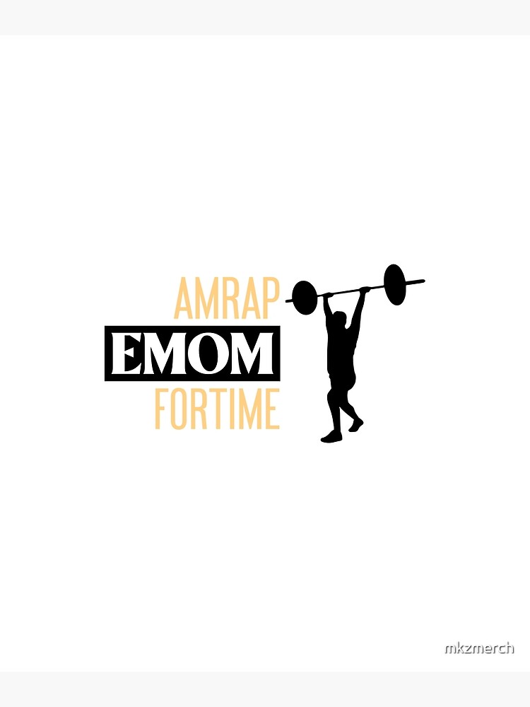 Fitness Workouts AMRAP EMOM For Time Design Poster for Sale by mkzmerch Redbubble