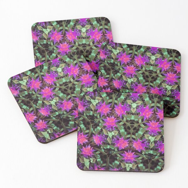 Item preview, flower kaleidoscope (114) - magenta bromeliads designed and sold by expl-rations.