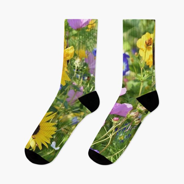 Item preview,  Mixed Summer Pink, Blue Wildflowers and Yellow Sunflower designed and sold by silviaol.
