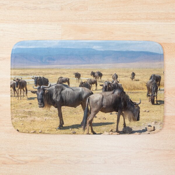 Item preview, Wildebeest herd at Ngorongoro Crater in Tanzania designed and sold by SafariByMarisa.