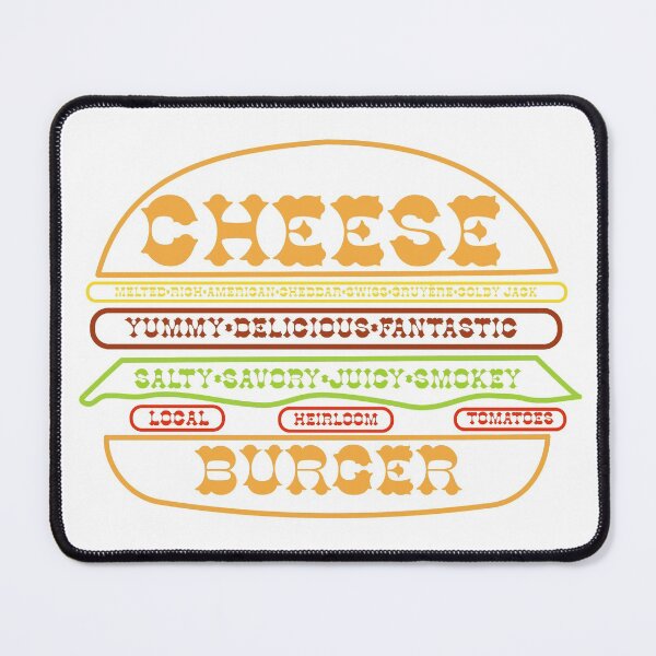 Item preview, Cheeseburger Typography designed and sold by BullishGraphics.