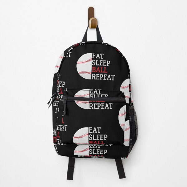 Item preview, Eat Sleep Ball Repeat, Eat Sleep Baseball Repeat, Baseball Player Print designed and sold by Auntieck.