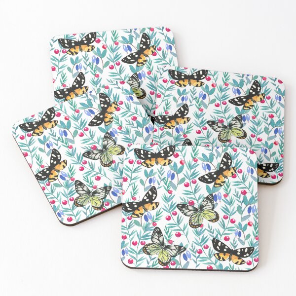 Item preview, Watercolor Butterflies and Wild Berries  designed and sold by silviaol.