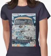 Berlin Trabant Car On The Berlin Wall Women's Fitted T-Shirt