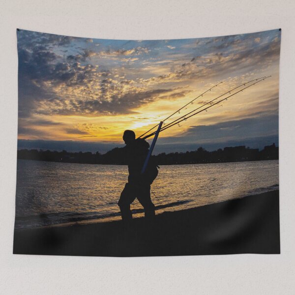 Item preview, Surf Fisherman at Sundown designed and sold by ShootFirstNYC.