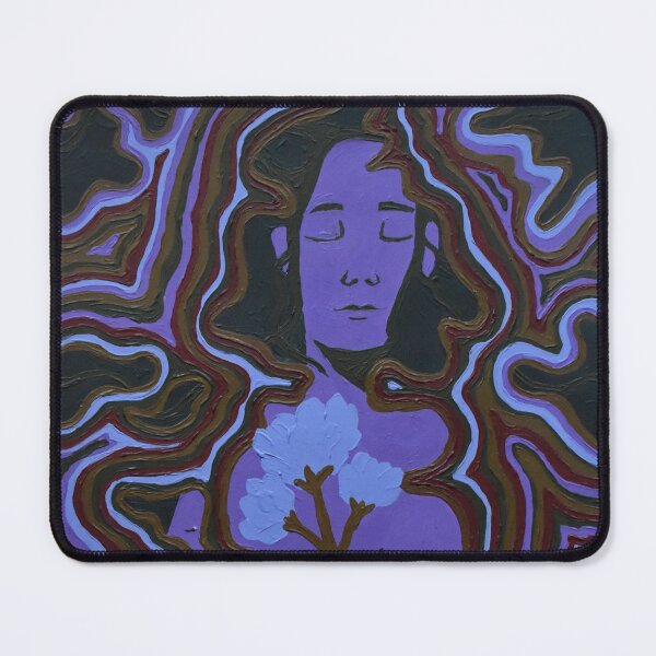 Item preview, Mushroom Girl with Flowers designed and sold by PaintInTheNight.