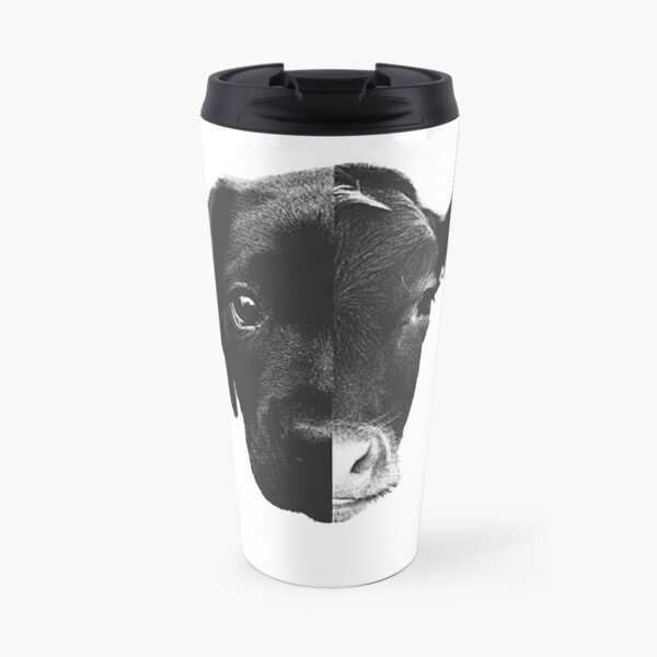 Animal Equality - (Black & White) Travel Mug