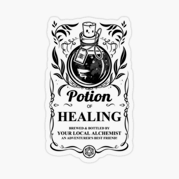 Health Potion sticker — Stubborn Toad