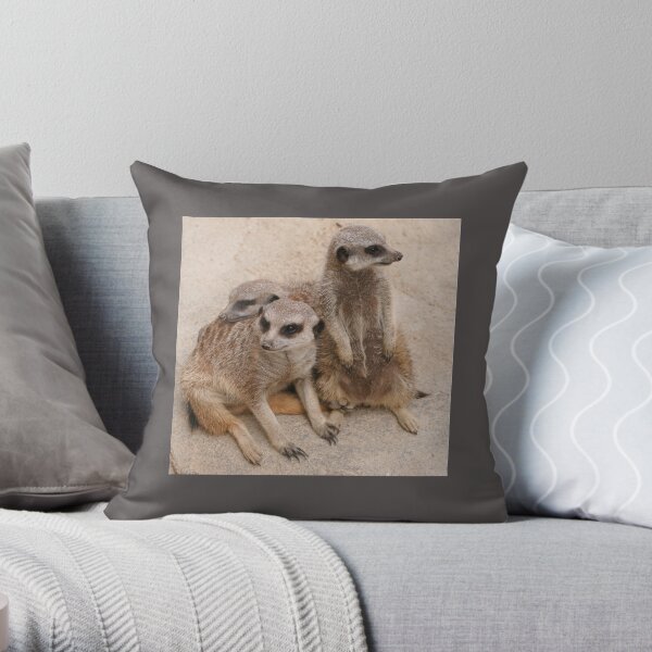 meerkats Throw Pillow