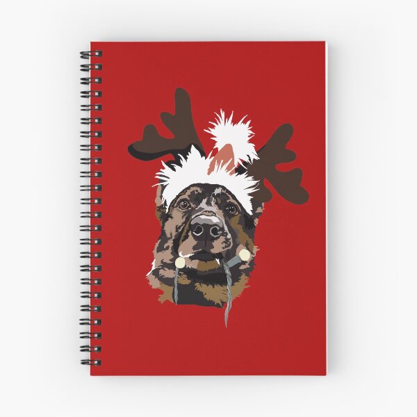 Item preview, Christmas German Shepherd designed and sold by caninestickers.