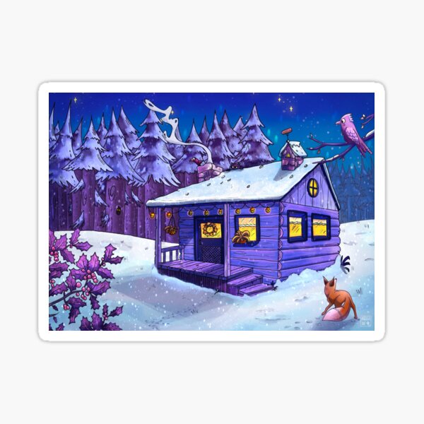 Cabin in the woods Sticker