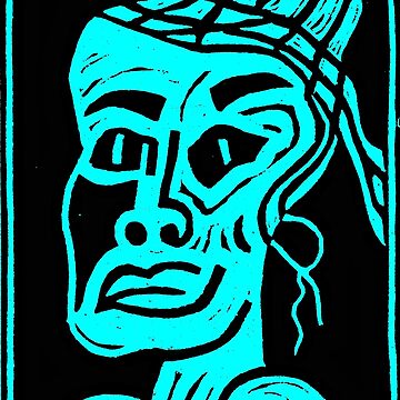 Artwork thumbnail, African Print Aqua by leonitalee