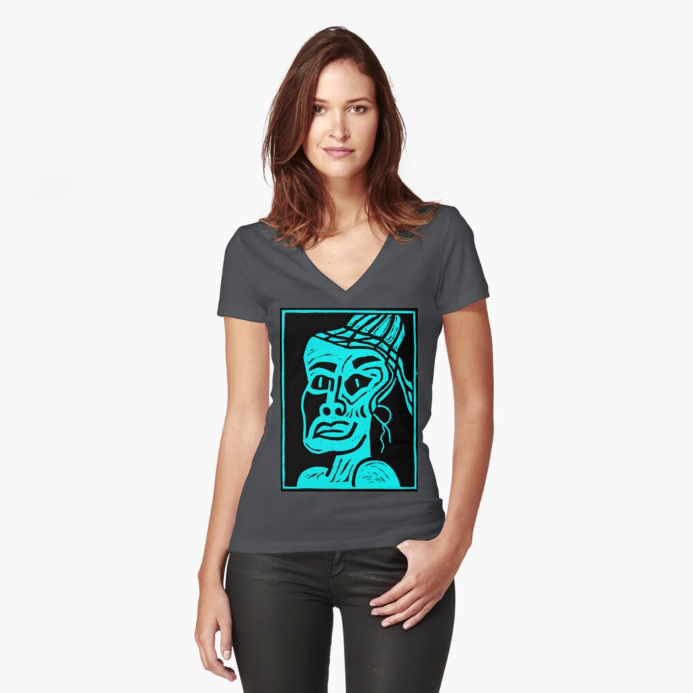 Item preview, Fitted V-Neck T-Shirt designed and sold by leonitalee.