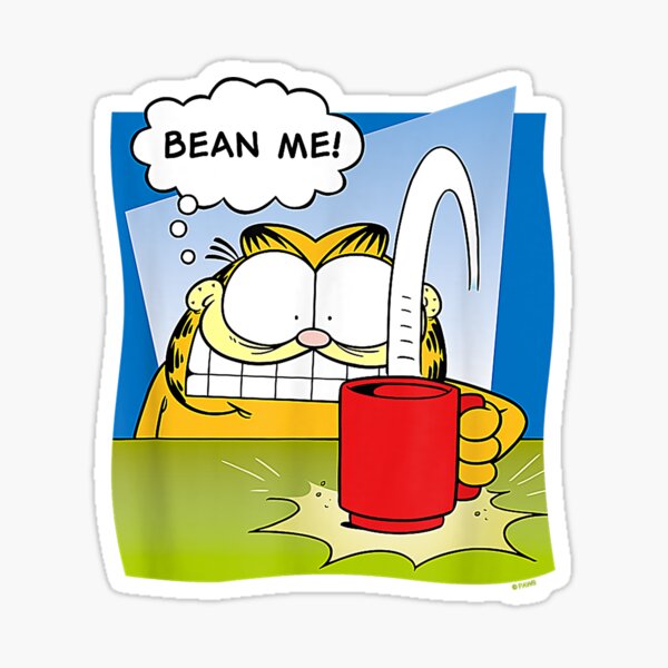 "Garfield Bean Me" Sticker for Sale by Calebven406 Redbubble
