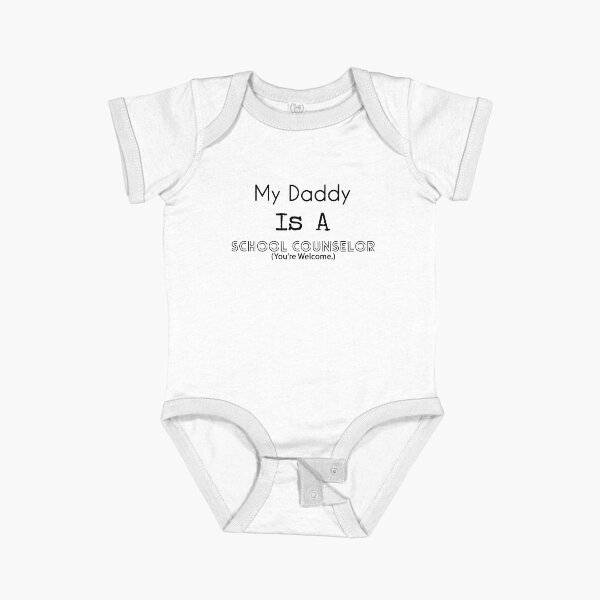 My Daddy is a School Counselor Short Sleeve Baby One-Piece
