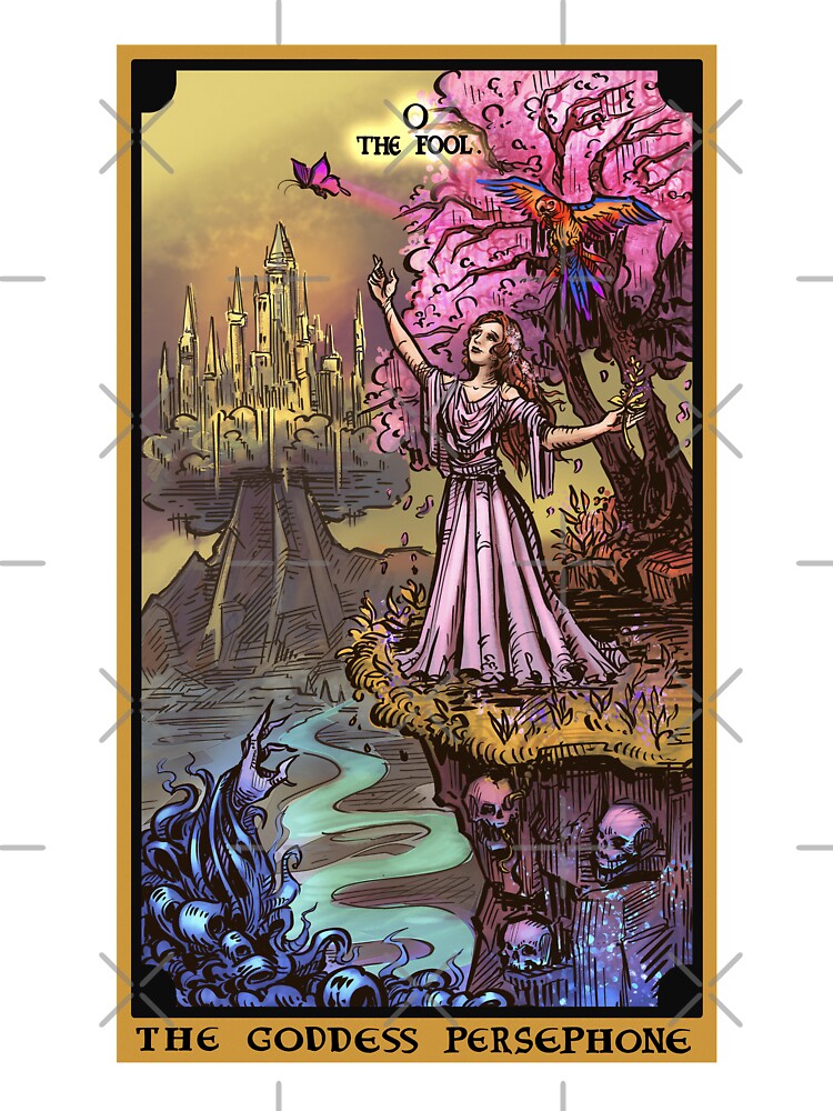 The Goddess Persephone The Fool Tarot Card Greek Myth Hades T-Shirt The Goddess Persephone The Fool Tarot Card Greek Myth Hades T-Shirt