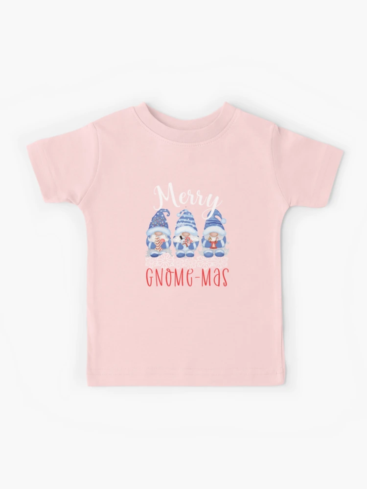 Merry Gnome-mas Cute Winter Gnomes Funny Gnome Lover Kids T-Shirt