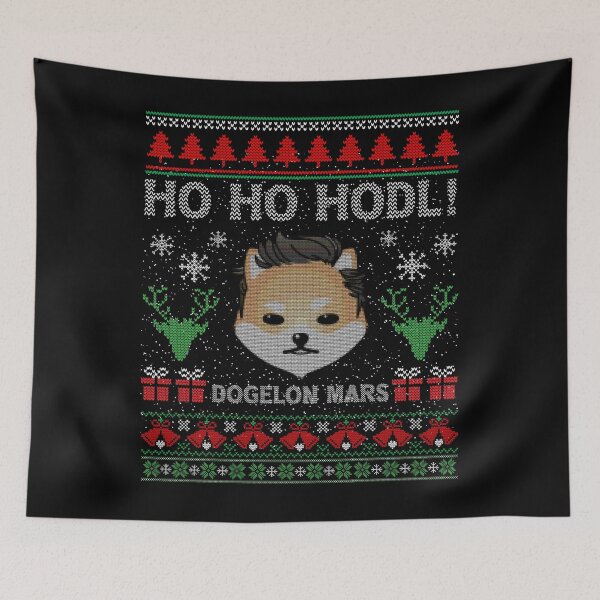 Item preview, Ugly Sweater Christmas Dogelon Mars ELON Coin HO HO HODL Crypto Token Cryptocurrency Blockchain Wallet HODL designed and sold by AdamRoberts90.