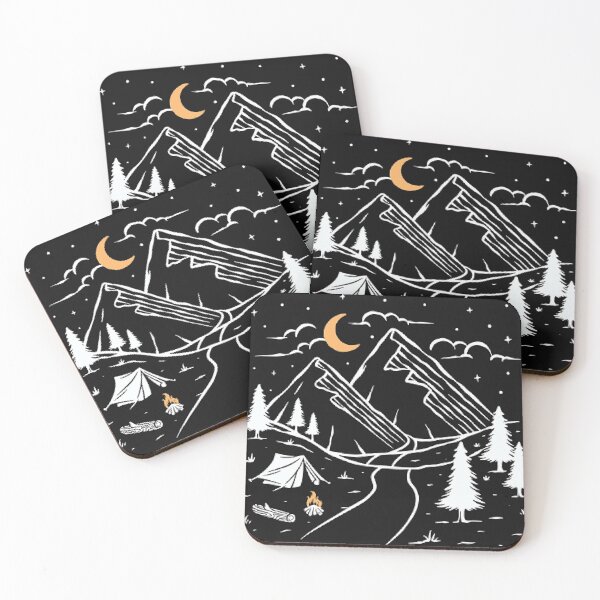 Item preview, Mountain Nightfall Capturing The Moon And Stars -Mountain and Hiking Enthusiast designed and sold by lduke47.