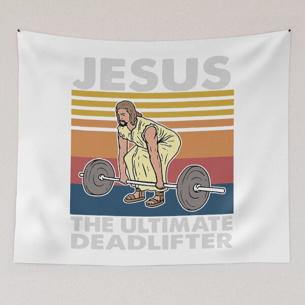Item preview, Vintage Jesus The Ultimate Deadlifter Funny Workout Gym Retro Edition Gift Classic designed and sold by SueRay.
