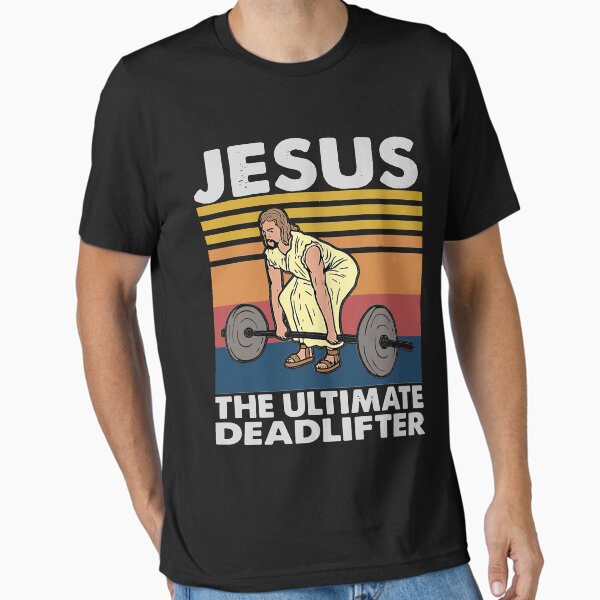 Artikel-Vorschau von Vintage Jesus The Ultimate Deadlifter Lustiges Workout Gym Retro Edition Geschenk Klassiker, designt und verkauft von SueRay.