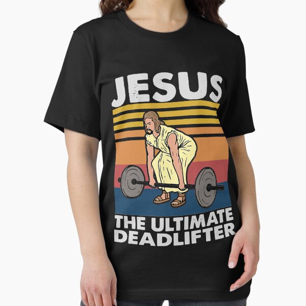 Item preview, Vintage Jesus The Ultimate Deadlifter Funny Workout Gym Retro Edition Gift Classic designed and sold by SueRay.