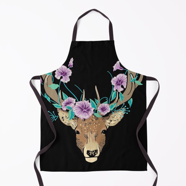 Artikelvorschau, Damen Hirschkopf mit Geweih und Blumen Deer Lover entworfen und verkauft von CynthiaRathbone.