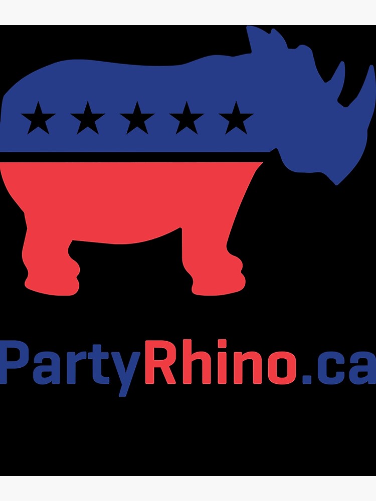 "Rhino Party Logo 2019 Classic" Poster for Sale by MeyerDavid44 Redbubble