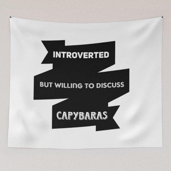Item preview, Introverted but willing to discuss capybaras t-shirt Unisex.  designed and sold by Sloyar.