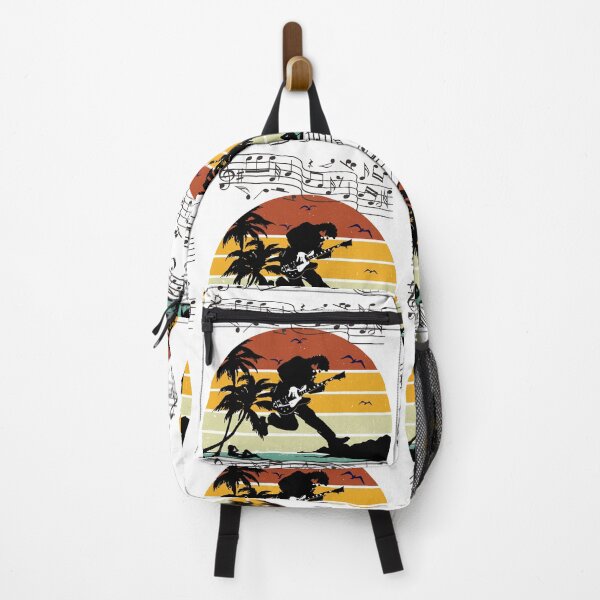 Item preview, Retro Guitar Sunset And Music Notes designed and sold by MottoDigging.