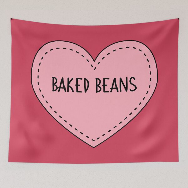 Item preview, Baked Beans Cute Pink Heart Stitches British Food designed and sold by cashewdays.