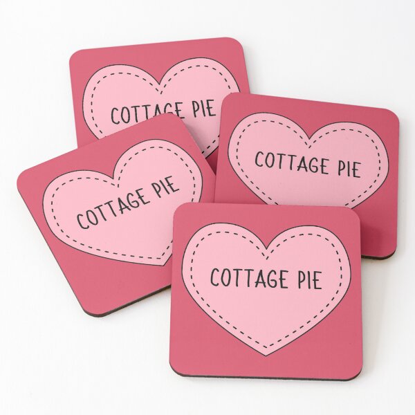 Item preview, Cottage Pie Cute Pink Heart Stitches British Food designed and sold by cashewdays.