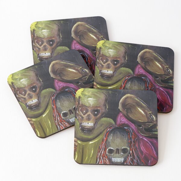 Item preview, spooky gothic undead vampire wizard family skull designed and sold by Followthedon.