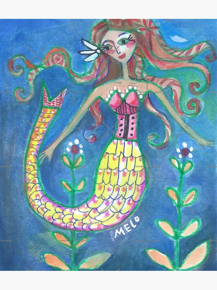 Happy Dancing Mermaid Fantasy Art Meloearth by meloearth