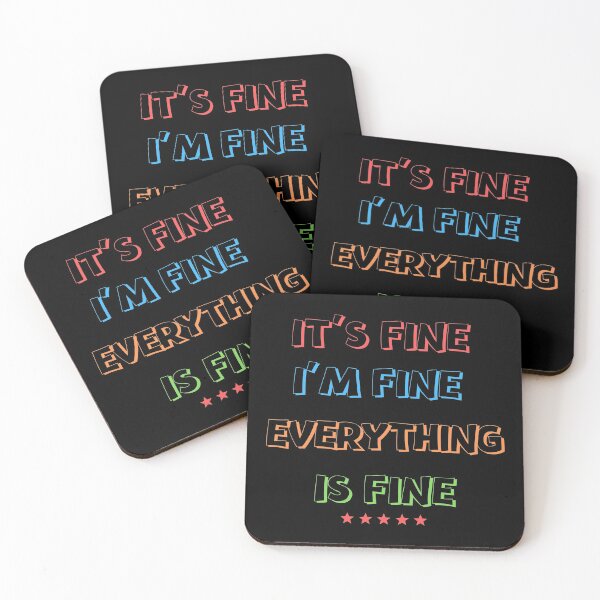 Item preview, It's fine. I'm fine. Everything is fine, Vintage Quote Classic T-Shirt, shirt with Quotes, shirts with Sayings designed and sold by bushra-tees.