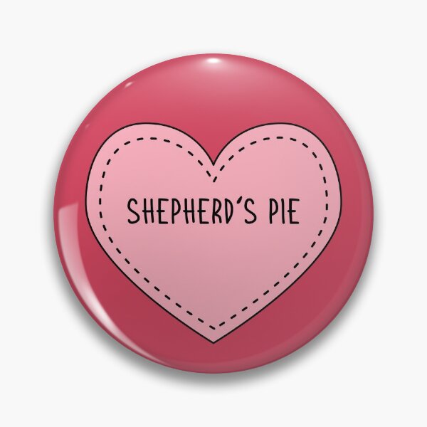 Item preview, Shepherd's Pie Cute Pink Heart Stitches British Food designed and sold by cashewdays.