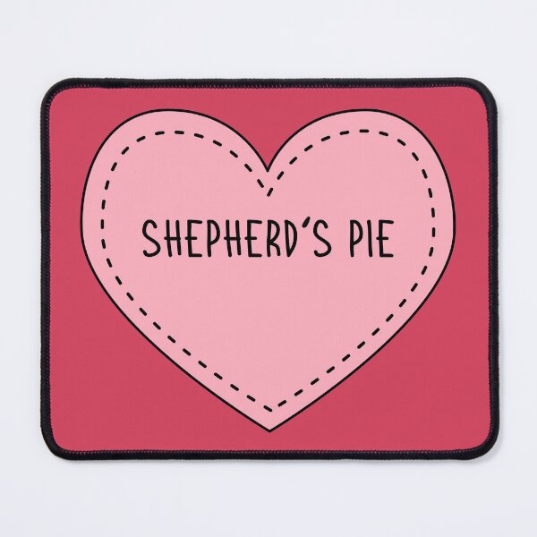 Item preview, Shepherd's Pie Cute Pink Heart Stitches British Food designed and sold by cashewdays.