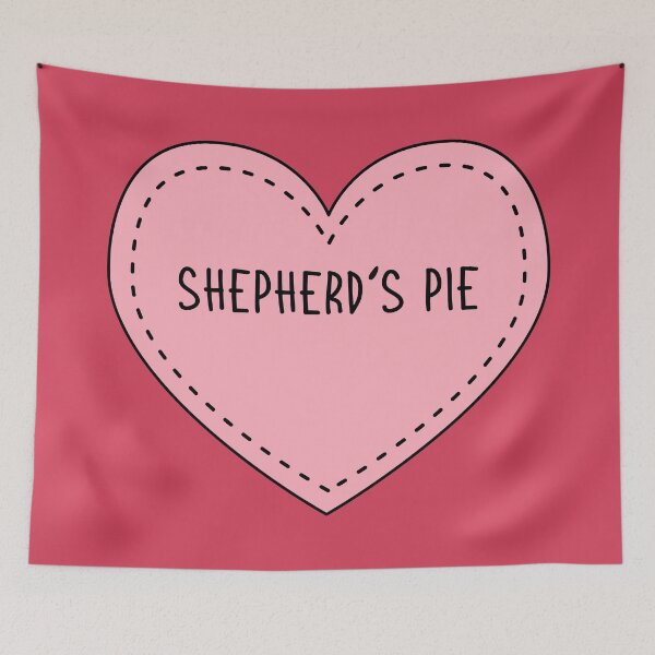 Item preview, Shepherd's Pie Cute Pink Heart Stitches British Food designed and sold by cashewdays.
