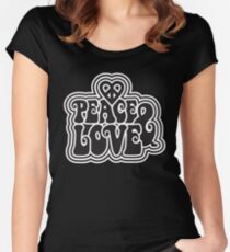 Peace & Love Women's Fitted Scoop T-Shirt
