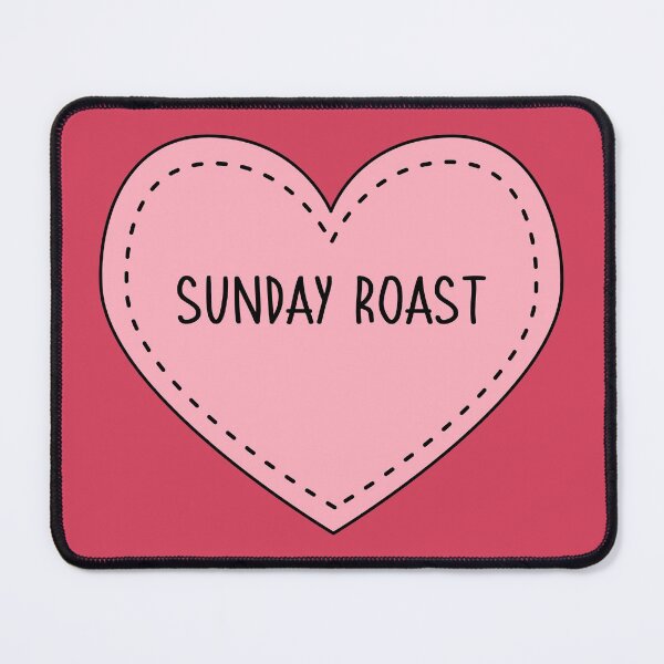 Item preview, Sunday Roast Pink Heart Stitches British Irish Food designed and sold by cashewdays.