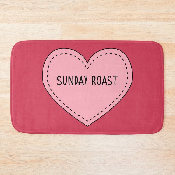 Item preview, Sunday Roast Pink Heart Stitches British Irish Food designed and sold by cashewdays.