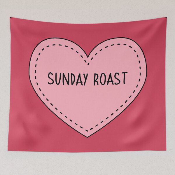 Item preview, Sunday Roast Pink Heart Stitches British Irish Food designed and sold by cashewdays.
