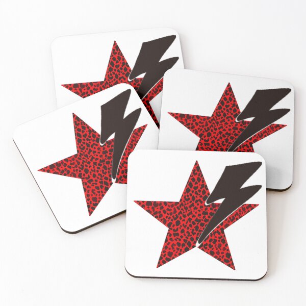 Item preview, Animal Print Red Star and Bolt  designed and sold by LanziShop.