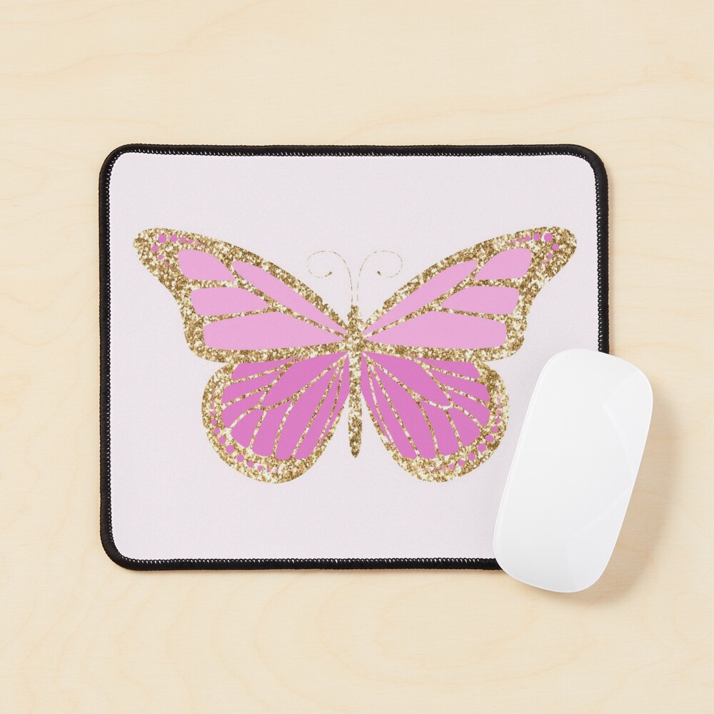 Butterfly Pink Gold Glitter Sparkles Art Board Print for Sale by Simplyy  Unique