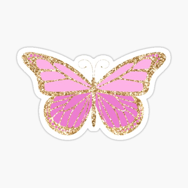 Personalized Butterfly Tumbler Pink Glitter Jewelry Style