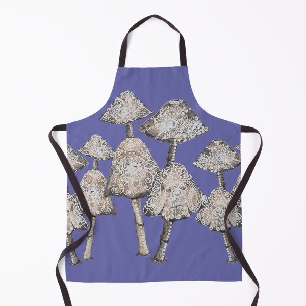 Item preview, Periwinkle Blue Batik Mushrooms  designed and sold by batikandesigns.