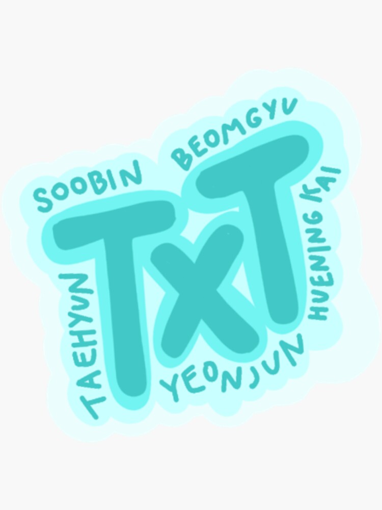 txt-names-sticker-sticker-by-fangirl-corner-redbubble